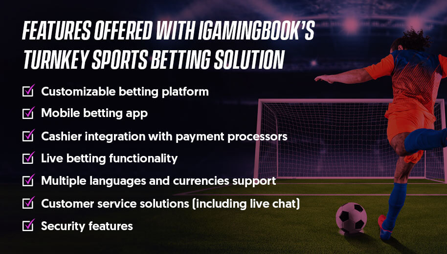 Features Offered with iGamingBook’s Turnkey Sports Betting Solution